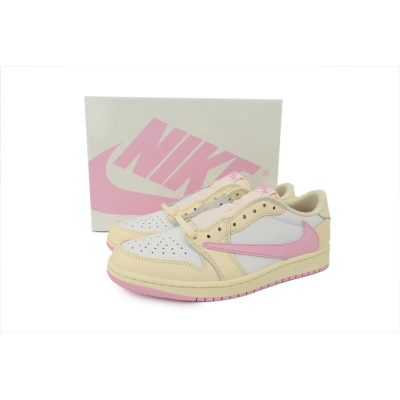 FC God Batch Travis Scott x Air Jordan 1 Retro Low OG 'Muslin Pink' IQ7604-100 02