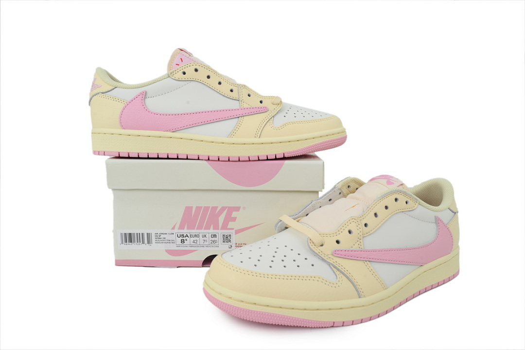 FC God Batch Travis Scott x Air Jordan 1 Retro Low OG 'Muslin Pink' IQ7604-100