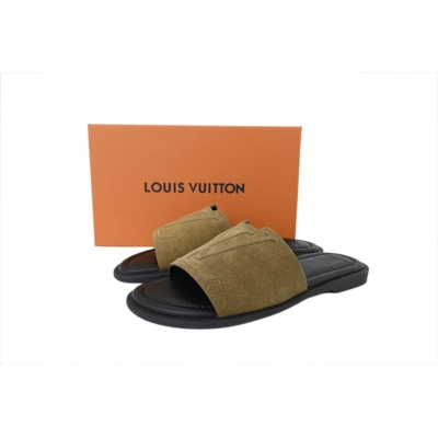 FC God Batch LOUIS VUITTON Portofino Shoes Khaki 02