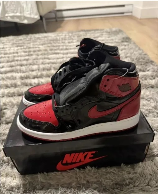 LJR Batch Air Jordan 1 High OG Bred Patent  review l***s