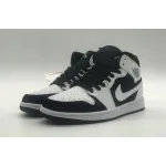  Air Jordan 1 Mid White Black (GS) 554725-113