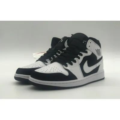  Air Jordan 1 Mid White Black (GS) 554725-113 02