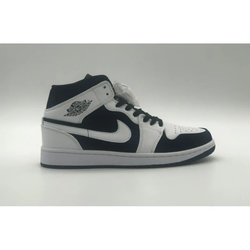  Air Jordan 1 Mid White Black (GS) 554725-113