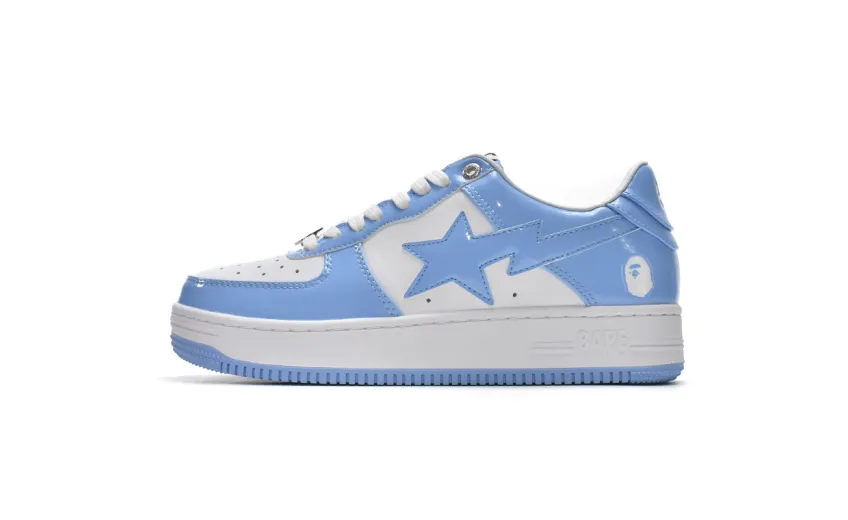 Bstsneaker-{Special Sale} Bapesta A Bathing Ape Bape Sta Low White Blue 1M70-191-001