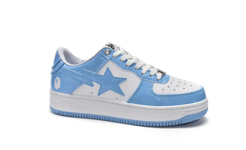 Bstsneaker-{Special Sale} Bapesta A Bathing Ape Bape Sta Low White Blue 1M70-191-001