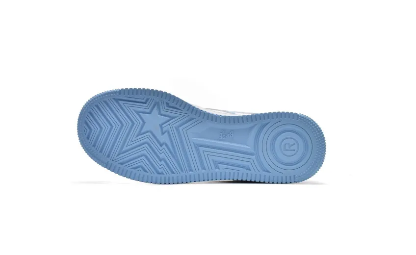 Bstsneaker-{Special Sale} Bapesta A Bathing Ape Bape Sta Low White Blue 1M70-191-001