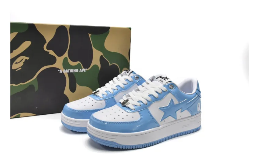 Bstsneaker-{Special Sale} Bapesta A Bathing Ape Bape Sta Low White Blue 1M70-191-001