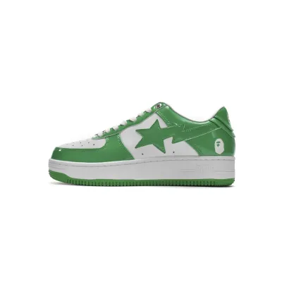 {Special Sale} Bapesta A Bathing Ape Bape Sta Low White Green 1H70-191-001 01