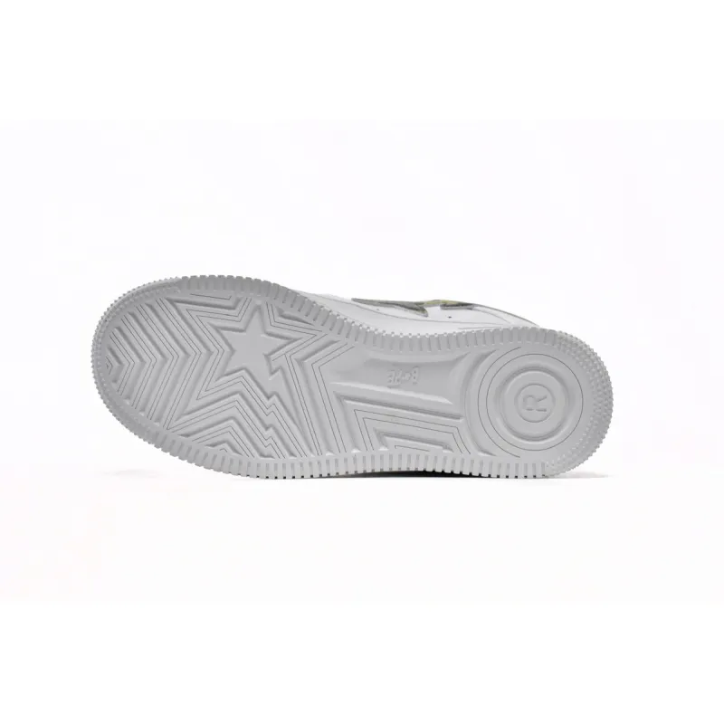 Bstsneaker-{Special Sale} Bapesta A Bathing Ape Bape Sta Low White Green Camouflage 1H20-191-045
