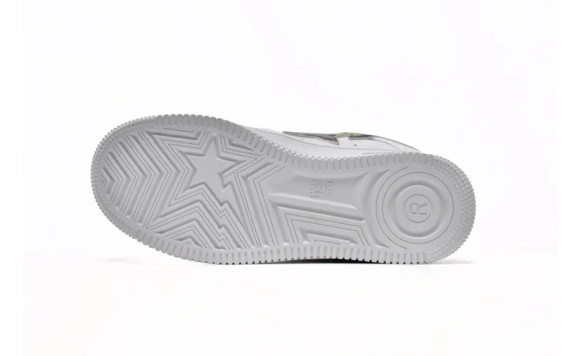 Bstsneaker-{Special Sale} Bapesta A Bathing Ape Bape Sta Low White Green Camouflage 1H20-191-045