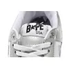 Bstsneaker-{Special Sale} Bapesta A Bathing Ape Bape Sta Low White Grey Mirror Surface
