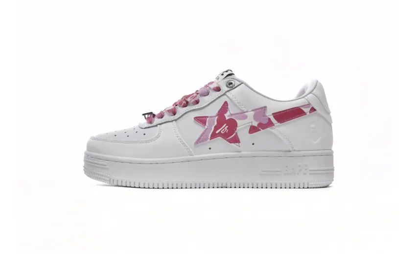 Bstsneaker-{Special Sale} Bapesta A Bathing Ape Bape Sta Low White Red Camouflage 1H20-191-045