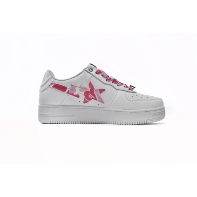 Bstsneaker-{Special Sale} Bapesta A Bathing Ape Bape Sta Low White Red Camouflage 1H20-191-045 02