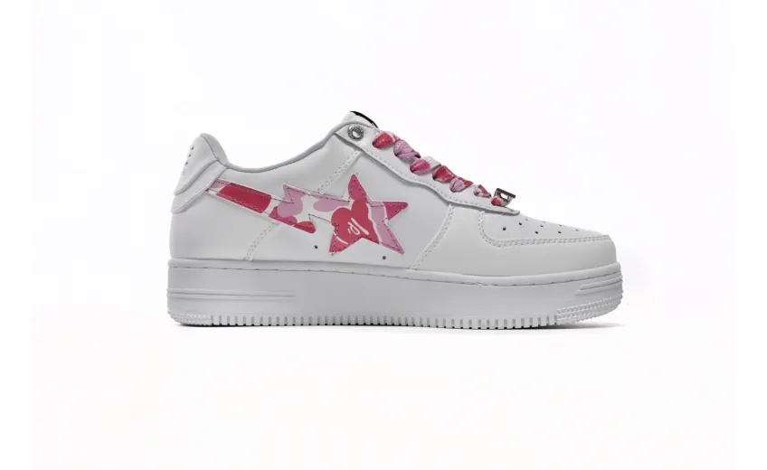 Bstsneaker-{Special Sale} Bapesta A Bathing Ape Bape Sta Low White Red Camouflage 1H20-191-045