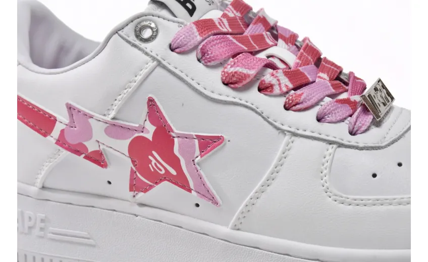 Bstsneaker-{Special Sale} Bapesta A Bathing Ape Bape Sta Low White Red Camouflage 1H20-191-045