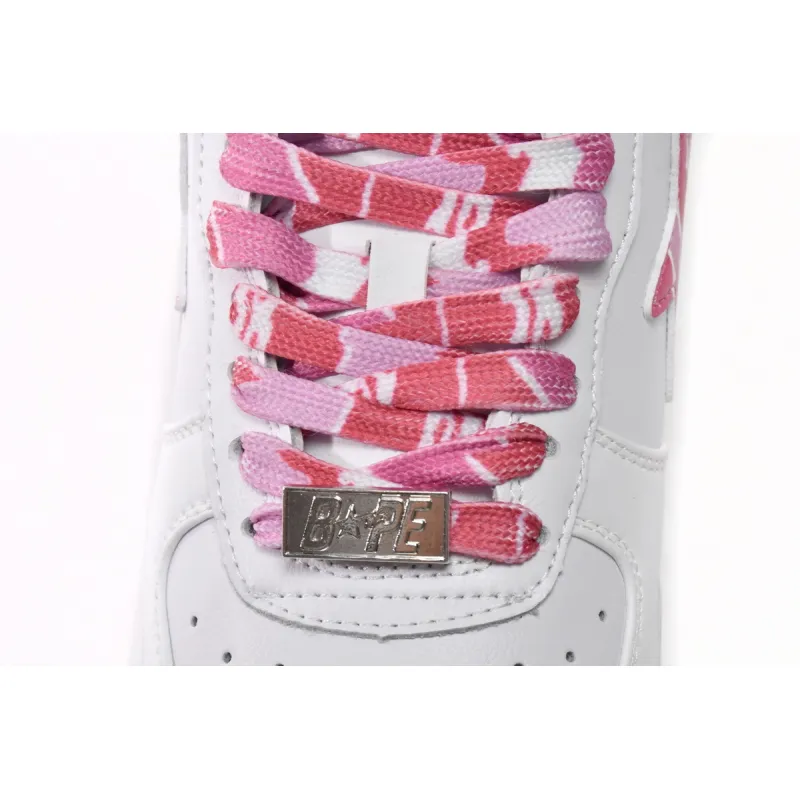 Bstsneaker-{Special Sale} Bapesta A Bathing Ape Bape Sta Low White Red Camouflage 1H20-191-045