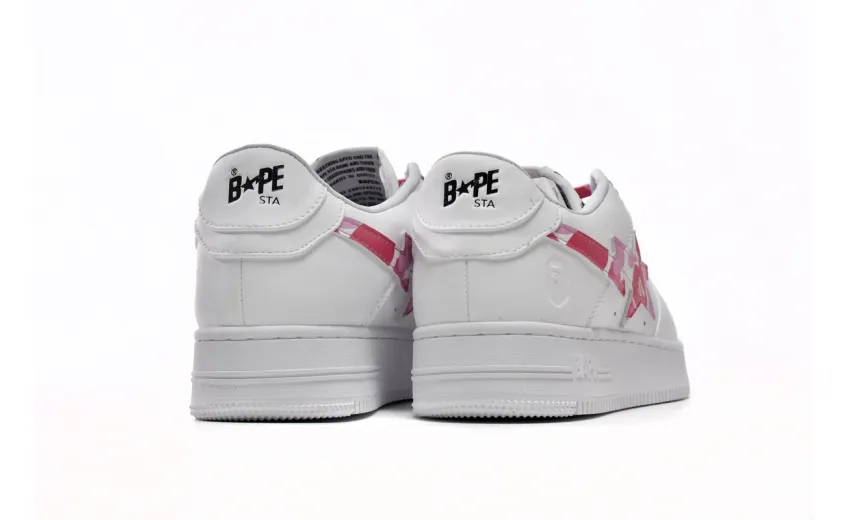 Bstsneaker-{Special Sale} Bapesta A Bathing Ape Bape Sta Low White Red Camouflage 1H20-191-045