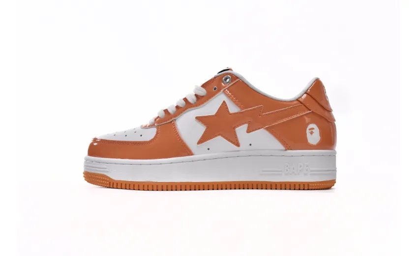 Bstsneaker-{Special Sale} Bapesta Bape Sk8 Sta Low White Orange 1G70-109-001
