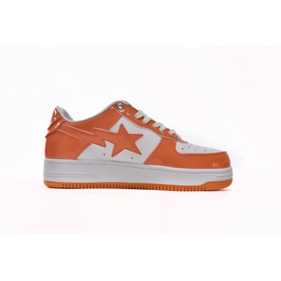 Bstsneaker-{Special Sale} Bapesta Bape Sk8 Sta Low White Orange 1G70-109-001 02