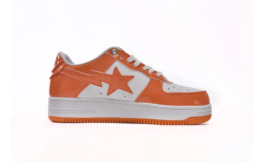 Bstsneaker-{Special Sale} Bapesta Bape Sk8 Sta Low White Orange 1G70-109-001