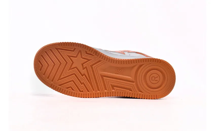 Bstsneaker-{Special Sale} Bapesta Bape Sk8 Sta Low White Orange 1G70-109-001