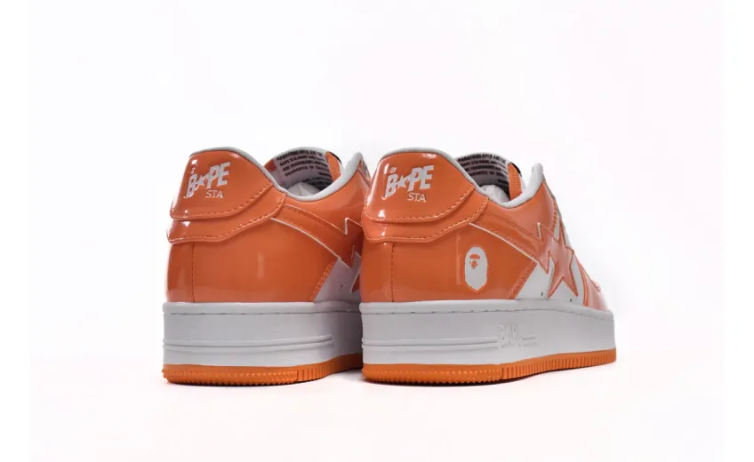 Bstsneaker-{Special Sale} Bapesta Bape Sk8 Sta Low White Orange 1G70-109-001