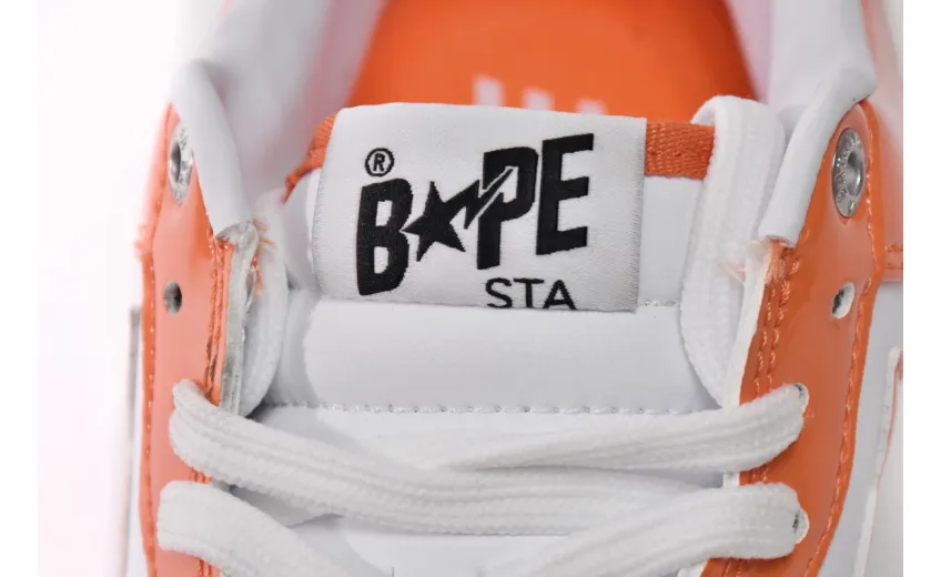 Bstsneaker-{Special Sale} Bapesta Bape Sk8 Sta Low White Orange 1G70-109-001