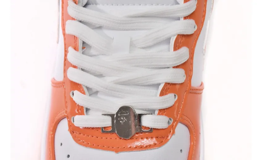 Bstsneaker-{Special Sale} Bapesta Bape Sk8 Sta Low White Orange 1G70-109-001