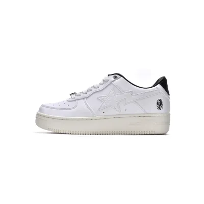 {Special Sale} Bapesta Bathing Ape Bape Sta Low White Black 1H70-191-022 01