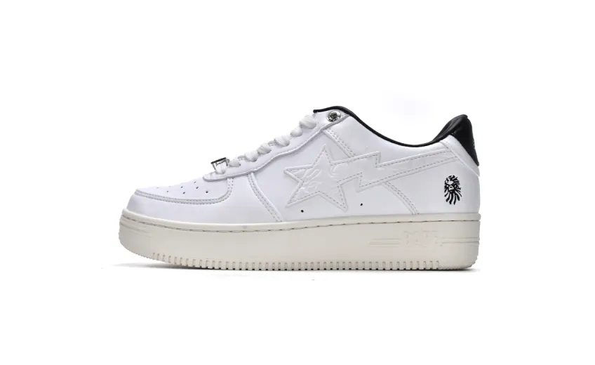 Bstsneaker-{Special Sale} Bapesta Bathing Ape Bape Sta Low White Black 1H70-191-022