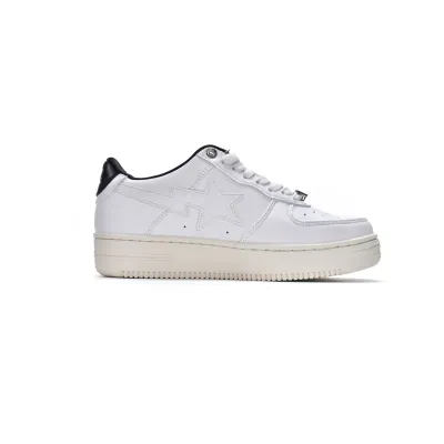 {Special Sale} Bapesta Bathing Ape Bape Sta Low White Black 1H70-191-022 02