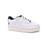 Bstsneaker-{Special Sale} Bapesta Bathing Ape Bape Sta Low White Black 1H70-191-022