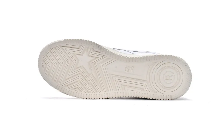 Bstsneaker-{Special Sale} Bapesta Bathing Ape Bape Sta Low White Black 1H70-191-022