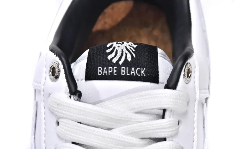 Bstsneaker-{Special Sale} Bapesta Bathing Ape Bape Sta Low White Black 1H70-191-022