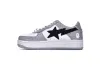 Bstsneaker-{Special Sale} Bapesta Bathing Ape Bape Sta Low White Grey 1H70-191-002