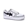 Bstsneaker-{Special Sale} Bapesta Bathing Ape Bape Sta Low White Grey 1H70-191-002