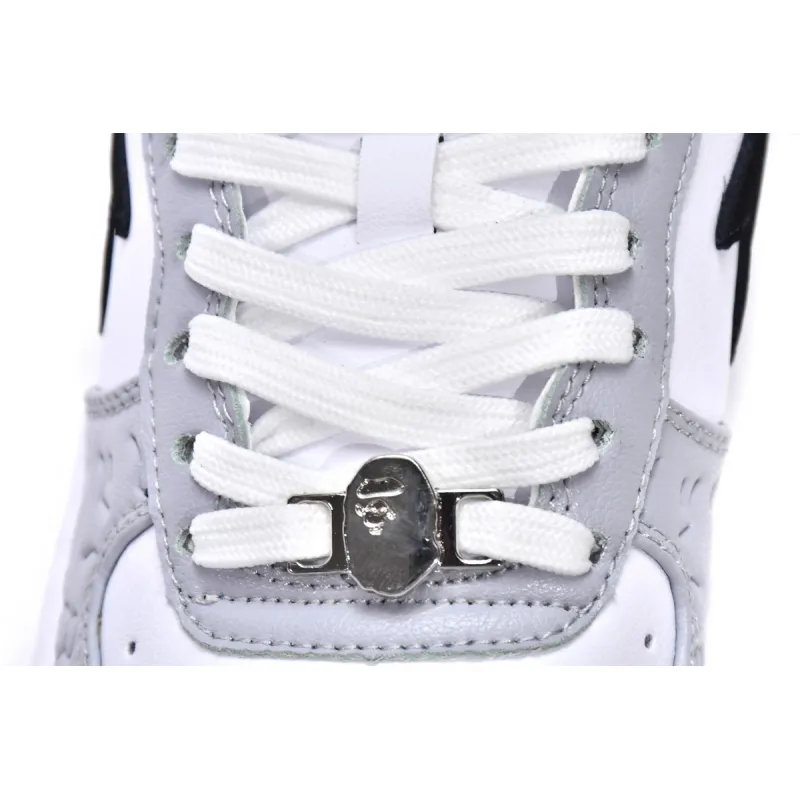 Bstsneaker-{Special Sale} Bapesta Bathing Ape Bape Sta Low White Grey 1H70-191-002