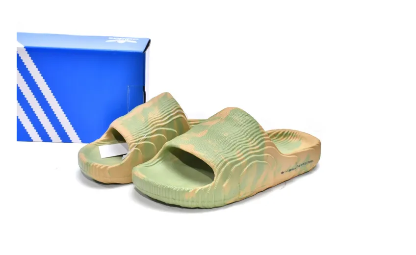 Bstsneaker-Adidas Adilette 22 Slides Magic Lime Desert Sand GY1597