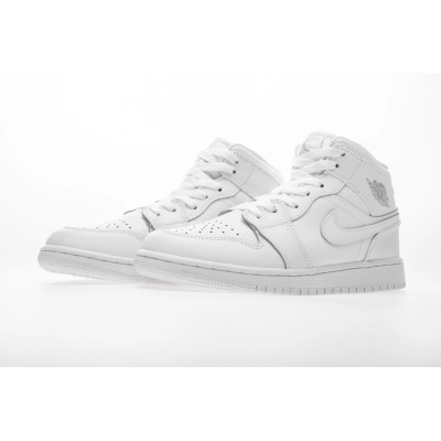 Bstsneaker-Air Jordan 1 Retro Mid White 554725-109 (2021) (Budget Batch) 01