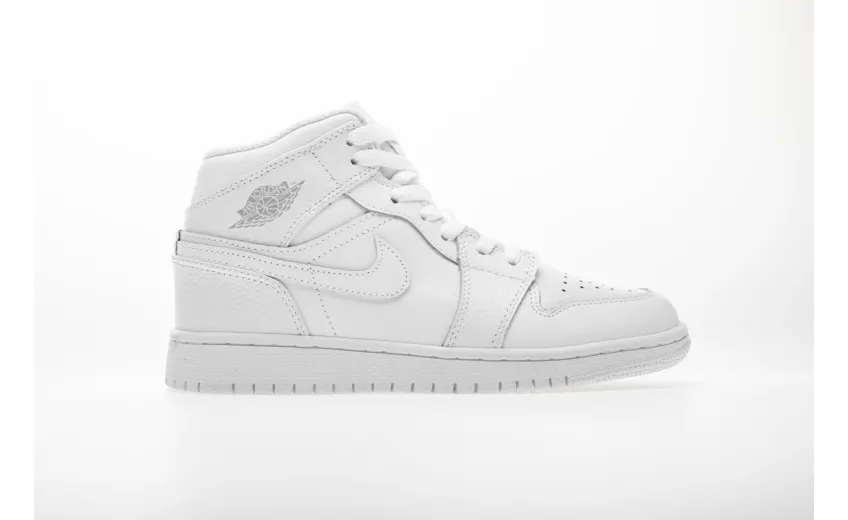 Bstsneaker-Air Jordan 1 Retro Mid White 554725-109 (2021) (Budget Batch)