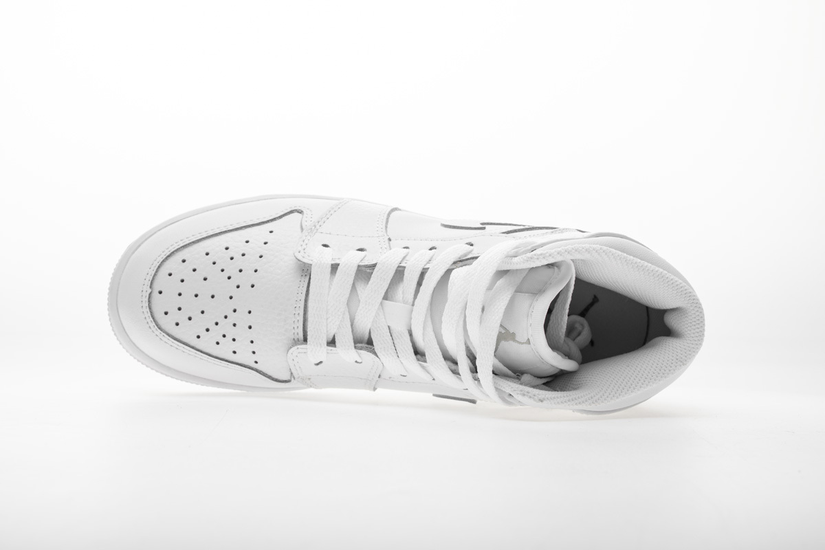 Bstsneaker-Air Jordan 1 Retro Mid White 554725-109 (2021) (Budget Batch)