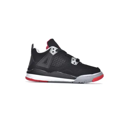 Air Jordan 4 Retro PS Bred BQ7660-060 (Kids Shoes)  02