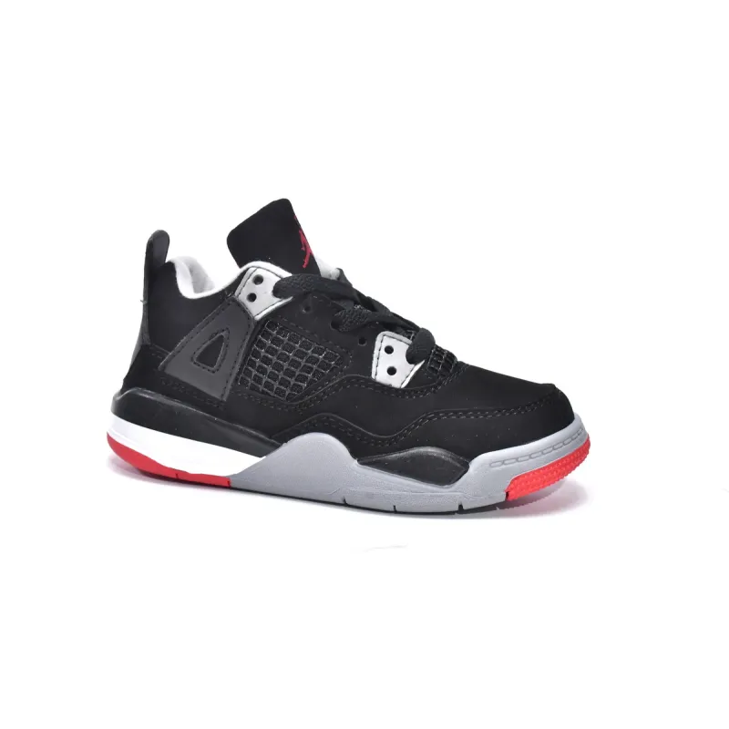 Air Jordan 4 Retro PS Bred BQ7660-060 (Kids Shoes) 