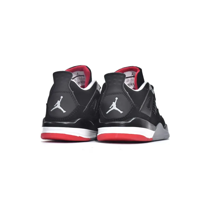 Air Jordan 4 Retro PS Bred BQ7660-060 (Kids Shoes) 