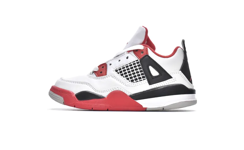 Bstsneaker-Air Jordan 4 Retro PS Fire Red BQ7669-160(Kids Shoes)