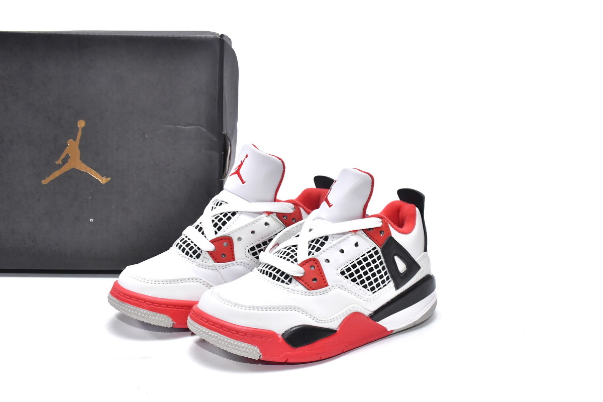 Air Jordan 4 Retro PS Fire Red BQ7669-160(Kids Shoes)
