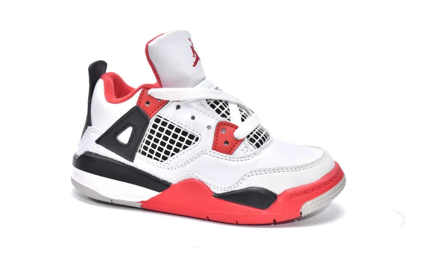 Bstsneaker-Air Jordan 4 Retro PS Fire Red BQ7669-160(Kids Shoes)