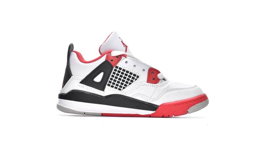Bstsneaker-Air Jordan 4 Retro PS Fire Red BQ7669-160(Kids Shoes)