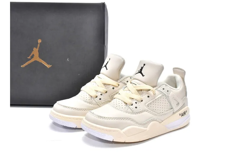 Bstsneaker-Air Jordan 4 Retro PS Sail CV9388-100 (Kids Shoes)