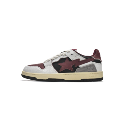 Bstsneaker-Bapesta Bape Sk8 Sta Low Red Grey 1I20-291-020 01